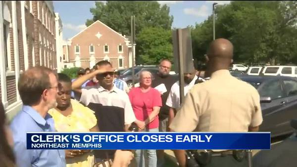 WATCH: Shelby County Clerk’s Office closes early on Friday, turning away two dozen people in line