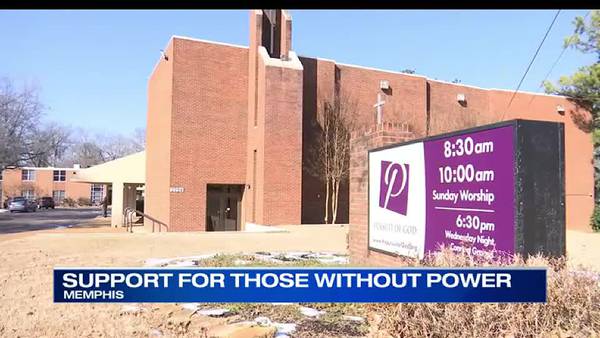 Memphis church providing shelter amid widespread power outages after storm