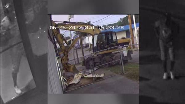 Man uses construction excavator to break into business, police say