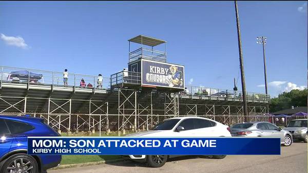 Mother speaks out after son allegedly jumped, pistol-whipped during Kirby HS football game 