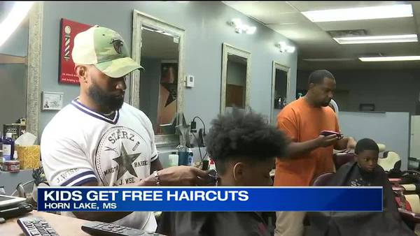Local business gave kids free haircuts before going back to school