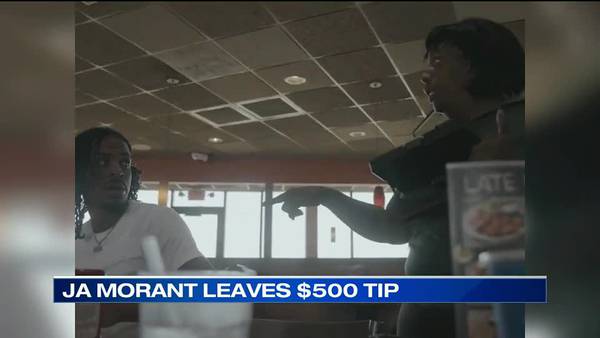 WATCH: Video of Ja Morant tipping waitress $500 goes viral on Twitter
