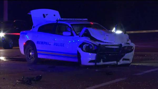 WATCH: One person taken to hospital after crash involving Memphis Police car, MPD says
