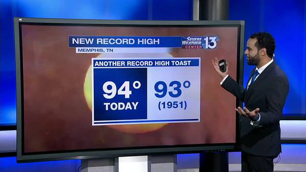 WATCH: New record high temperature for the day