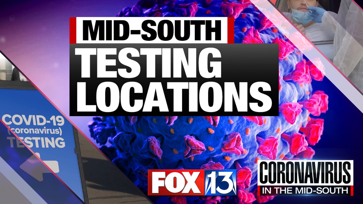 Coronavirus testing locations across the Mid-South