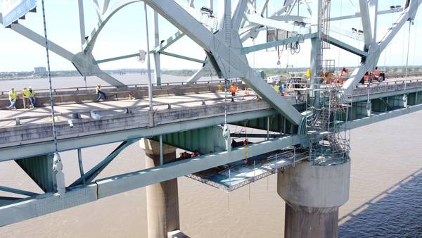First plate installed as crews work day and night on I-40 Bridge repair, TDOT says