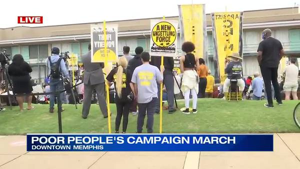 WATCH: Poor People's Campaign marches through Memphis