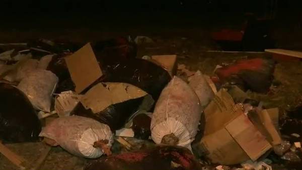 WATCH: Trash remains on the ground after two men admit to illegal dumping