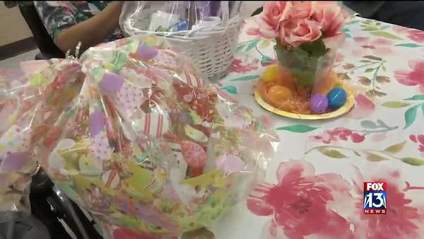 Local church makes 70 Easter baskets for a nursing home