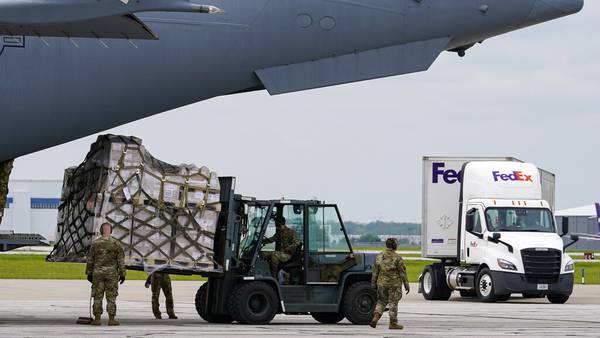 Photos: 78,000 pounds of baby formula arrives in Indianapolis 