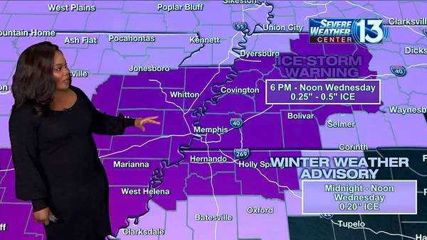 WATCH: Ice storm warning covers most of the Mid-South