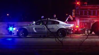 Two MPD officers injured after cars crash into accident on I-40