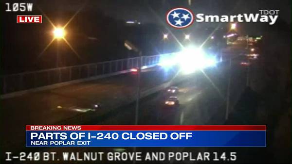 WATCH: I-240 shut down after crash