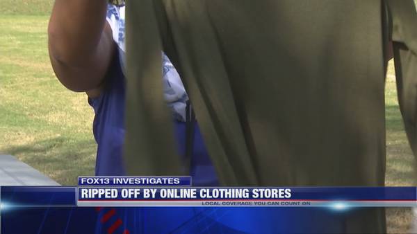 FOX13 Investigates: Shoppers ripped off by online stores