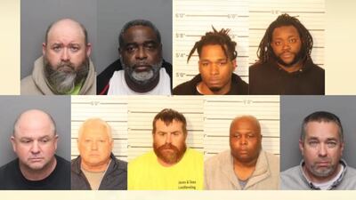 PHOTOS: 9 men, woman arrested after authorities conduct human trafficking operation, officials say