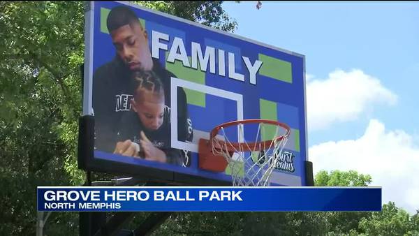 WATCH: FOX13's Jeremy Pierre shoots some hoops at Grove Hero ball park in Frayser
