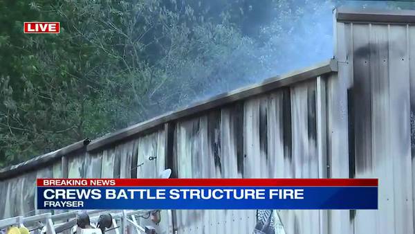 WATCH: MFD crews battle structure fire in Frayser